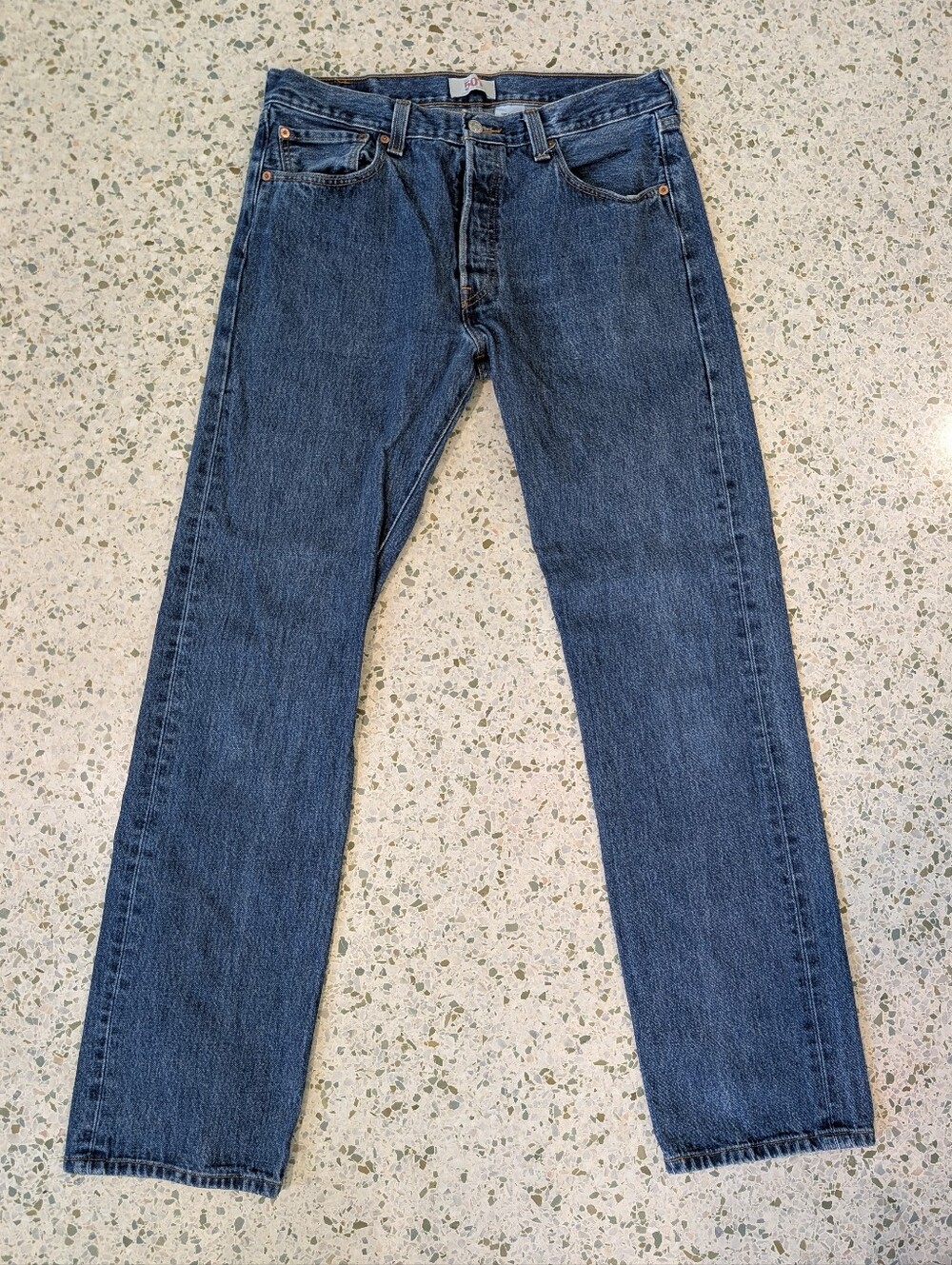 Levi's Original 501 Classic Men's Blue Denim Jeans - Straight Leg Button Fly